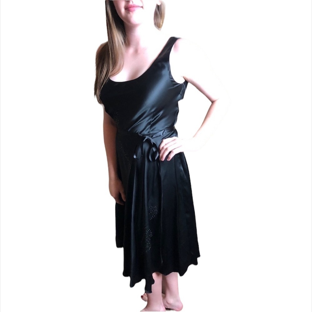 Lapis, silk dress with elegant design
